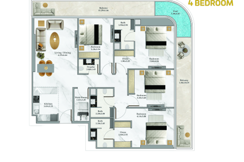 Apartment in Bayz 102 in Business Bay, Dubai studio, 34 sq.m. № 103919 - photo 2