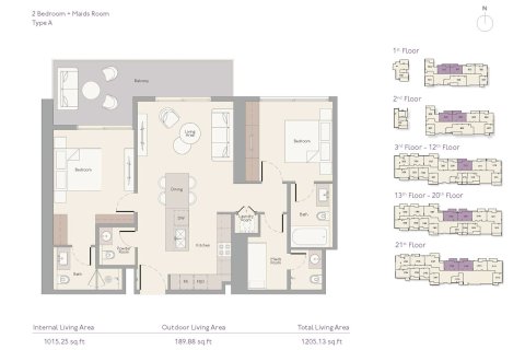 Apartment in Mohammed Bin Rashid City, Dubai 4 bedrooms, 286 sq.m. № 103927 - photo 3