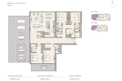 Apartment in Mohammed Bin Rashid City, Dubai 4 bedrooms, 286 sq.m. № 103927 - photo 7