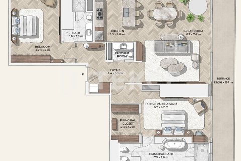 Appartement à Dubai, 2 chambres, 225 m², № 49619 - photo 14