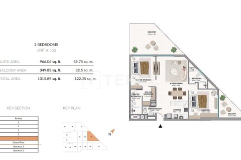Apartment in Meydan, Dubai 2 bedrooms, 110 sq.m. № 50502 - photo 22
