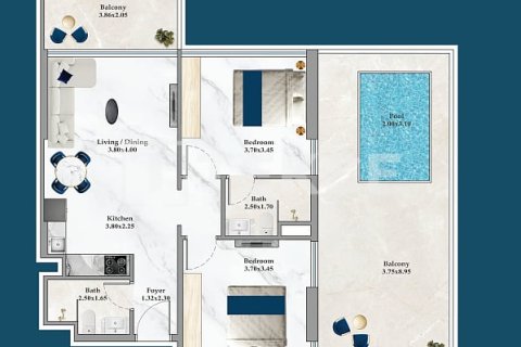 شقة في Dubai Silicon Oasis, دبي 2 غرف نوم, 74 م² رقم 11343 - صورة 29