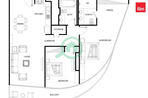 Appartement à Dubai, 2 chambres, 124.7 m², № 137484 - photo 14