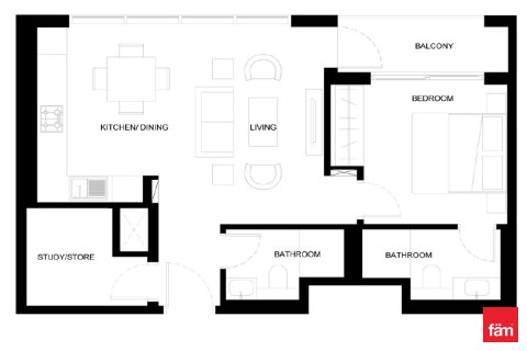 Apartment in Ras Al Khor, Dubai 1 bedroom, 67 sq.m. № 54967 - photo 11