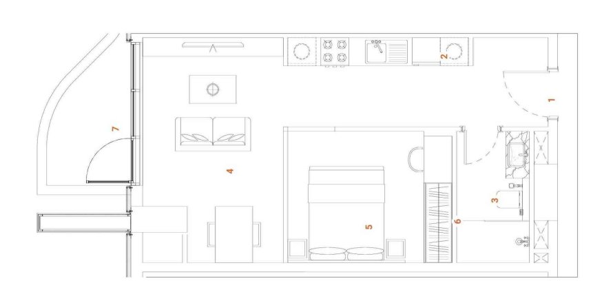Appartement à THE ORCHARD PLACE à Jumeirah Village Circle, Dubai, studio, 49.16 m², № 31169