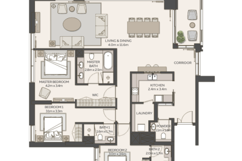 Apartment in Dubai 1 bedroom, 87 sq.m. № 92311 - photo 6