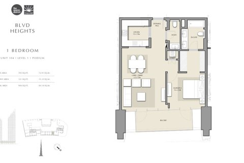Apartment in BLVD HEIGHTS in Downtown Dubai (Downtown Burj Dubai), Dubai 1 bedroom, 78 sq.m. № 103971 - photo 7