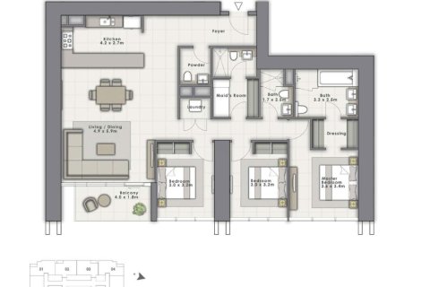 Apartment in Downtown Dubai (Downtown Burj Dubai), Dubai 2 bedrooms, 93 sq.m. № 103977 - photo 2