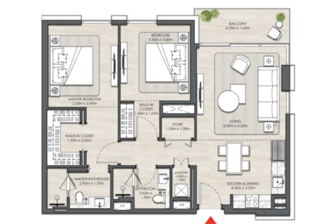 Apartment in Dubai Hills Estate, Dubai 3 bedrooms, 65 sq.m. № 92358 - photo 8