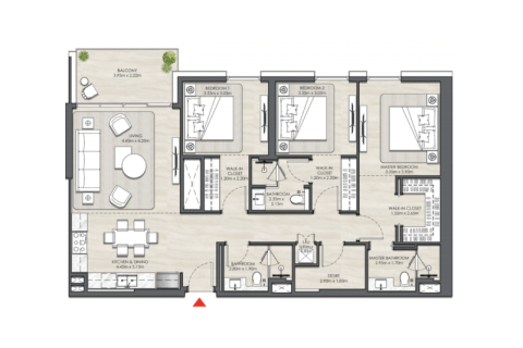 Apartment in Dubai Hills Estate, Dubai 3 bedrooms, 65 sq.m. № 92358 - photo 7