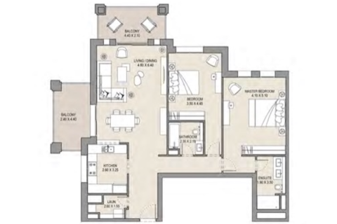 شقة في Madinat Jumeirah Living, دبي 2 غرف نوم, 138 م² رقم 3602 - صورة 2