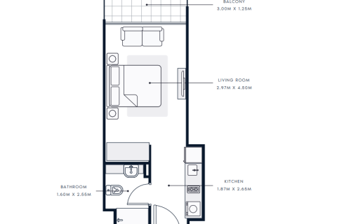 Appartement à Mohammed Bin Rashid City, Dubai, 1 chambre, 40 m², № 92565 - photo 7