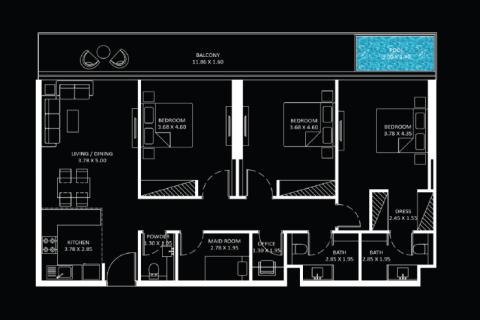 Appartement à Business Bay, Dubai, studio, 35 m², № 92571 - photo 12