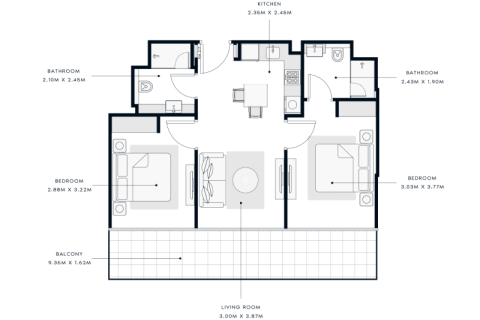 Apartamento en Mohammed Bin Rashid City, Dubai, estudio, 33 m², № 92567 - foto 6