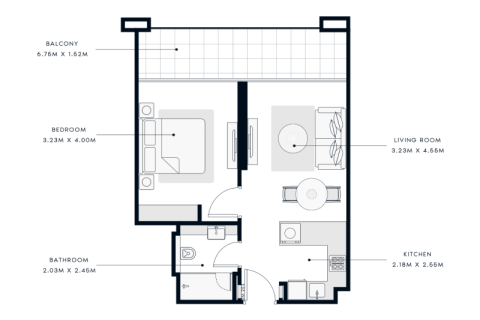 Apartamento en Mohammed Bin Rashid City, Dubai, estudio, 33 m², № 92567 - foto 5