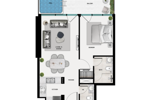 Appartement à Majan, Dubai, studio, № 92690 - photo 8