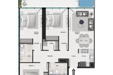 Appartement à Majan, Dubai, studio, № 92690 - photo 10