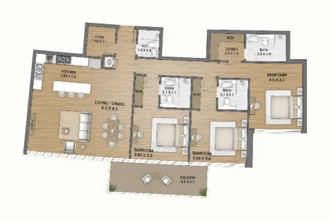 شقة في دبي 1غرف نوم, 79 م² رقم 92689 - صورة 8