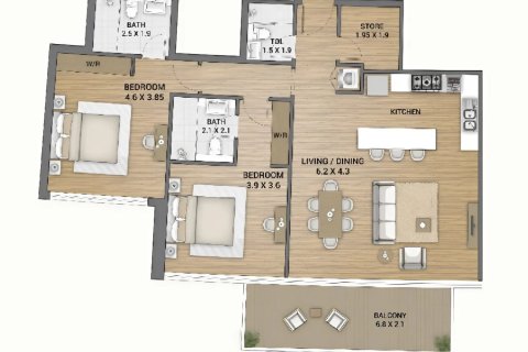 شقة في دبي 1غرف نوم, 79 م² رقم 92689 - صورة 7