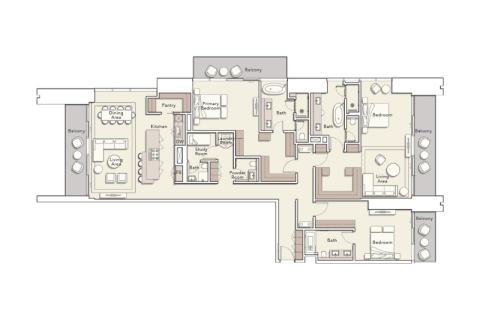 Appartement à Business Bay, Dubai, studio, 46 m², № 92687 - photo 12