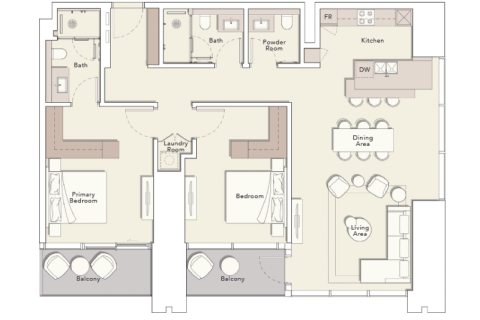 Appartement à Business Bay, Dubai, studio, 46 m², № 92687 - photo 9