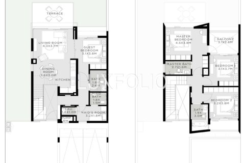 Townhouse in The Valley, Dubai 4 bedrooms, 203 sq.m. № 45892 - photo 26