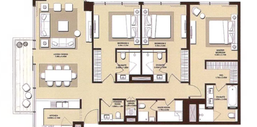 Apartamento en Maple at Dubai Hills Estate, Dubai Hills Estate, Dubai, 3 dormitorios, 160.2 m², № 83867