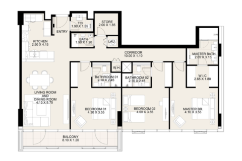 Apartment in Dubai 1 bedroom, 91 sq.m. № 92272 - photo 5