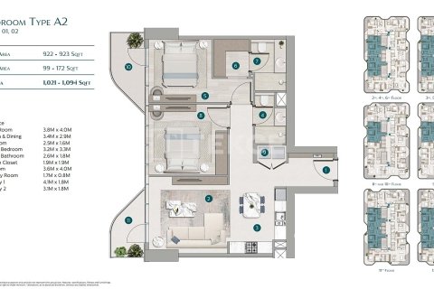 Купить квартиру в Дубае: 2 спальни, 98м², № 69095 - фото 30