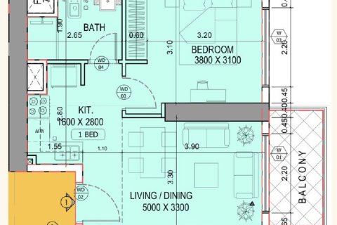 Apartamento en Jumeirah Village Circle, Dubai, 1 dormitorio, 48.6 m², № 3869 - foto 3