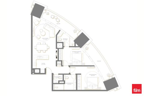 Appartement à Palm Jumeirah, Dubai, 2 chambres, 126.4 m², № 41739 - photo 11