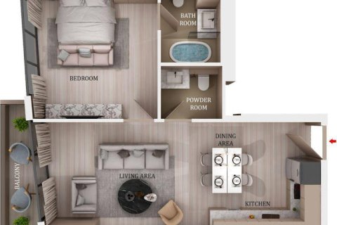 Купить квартиру в Marina Residences, Дубай: 66м², № 3762 - фото 7