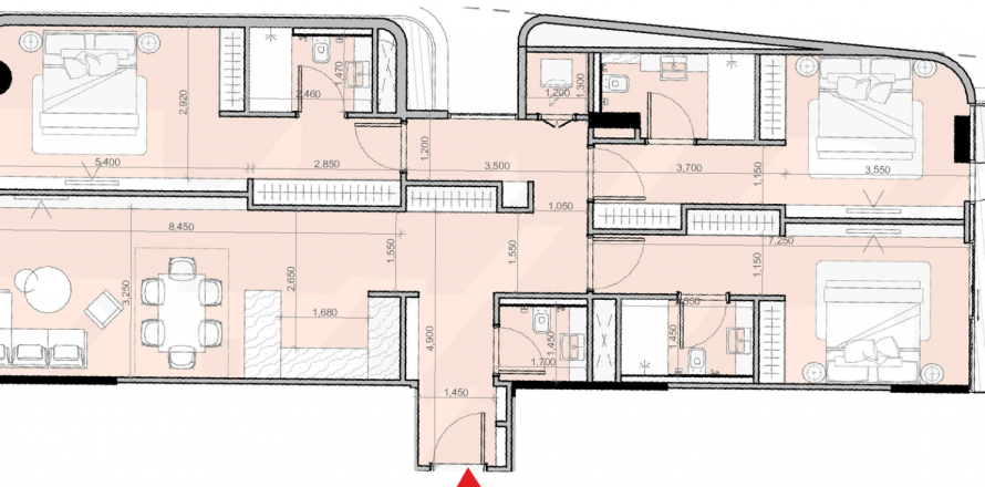 Apartment in Azizi Ruby in Jumeirah Village Circle 3 bedrooms, 152.45 sq.m. № 31387
