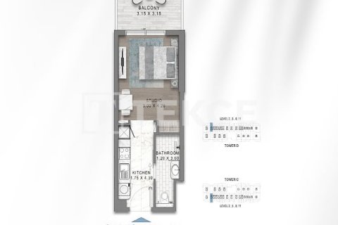 Купить квартиру в Golf City, Дубай: 1 спальня, 70м², № 91093 - фото 26