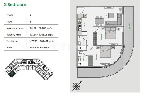 Apartment in Arjan, Dubai studio, 41 sq.m. № 50346 - photo 18
