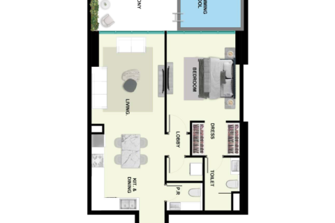 Apartment in Dubai Land, Dubai studio № 92302 - photo 8