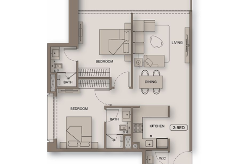 Appartement à Al Jaddaf, Dubai, 1 chambre, 70 m², № 92724 - photo 6