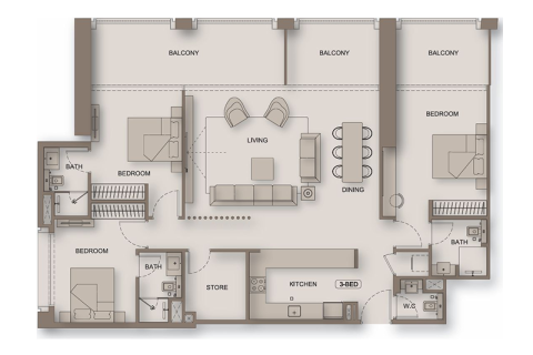 Appartement à Al Jaddaf, Dubai, 1 chambre, 70 m², № 92724 - photo 7