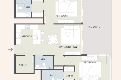 Appartement à Al Satwa, Dubai, studio, 45 m², № 92728 - photo 9