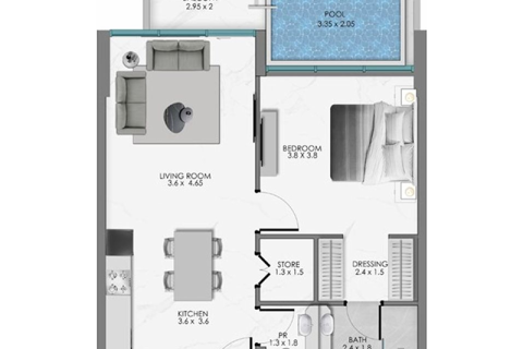 Appartement à Dubai, 1 chambre, № 92725 - photo 3