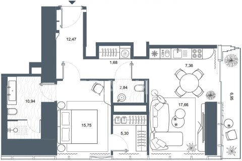 Apartment in Dubai Internet City, Dubai 1 bedroom, 80 sq.m. № 135299 - photo 2