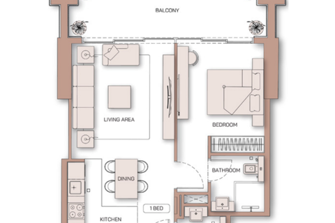 Apartment in Al Jaddaf, Dubai 1 bedroom, 67 sq.m. № 92264 - photo 5