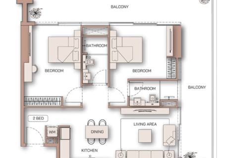 Apartment in Al Jaddaf, Dubai 1 bedroom, 67 sq.m. № 92264 - photo 6