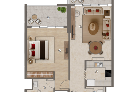 Apartment in Al Jaddaf, Dubai 1 bedroom, 71 sq.m. № 92265 - photo 7
