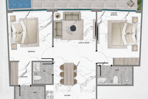 Apartment in Majan, Dubai 3 bedrooms, 174 sq.m. № 18262 - photo 2