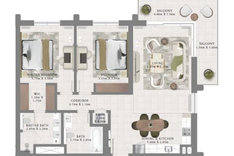 Apartment in Dubai Creek Harbour (The Lagoons), Dubai 2 bedrooms, 124 sq.m. № 4257 - photo 2