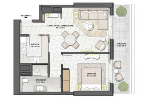 Apartment in Maritime City, Dubai 1 bedroom, 77 sq.m. № 103624 - photo 13