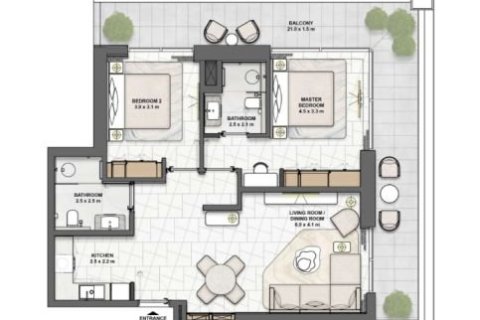Apartment in Maritime City, Dubai 1 bedroom, 77 sq.m. № 103624 - photo 14