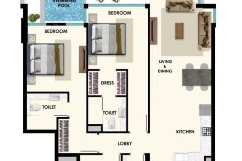 Apartment in Meydan, Dubai 1 bedroom, 84 sq.m. № 103616 - photo 20