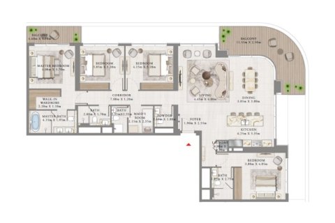 Apartment in Dubai Harbour, Dubai 1 bedroom, 53 sq.m. № 92630 - photo 10